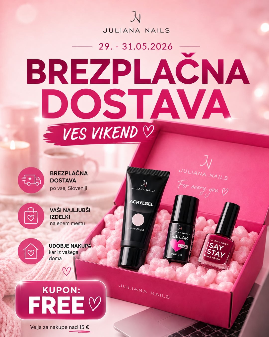 gel lak,gel za nohte,tečaji za nohte,naboljši gel lak,izdelki za nohte - Juliana Nails - Juliana Nails online trgovina ❤️ Vse za Vaše nohte - gel lak,gel za nohte,tečaji za nohte,naboljši gel lak,izdelki za nohte -