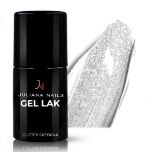 Gel lak Glitter srebrna 6ml