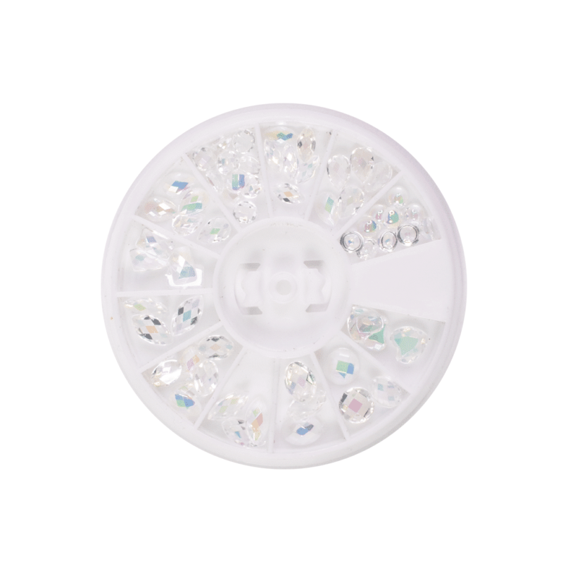 Kotač za nail art Clear Crystals