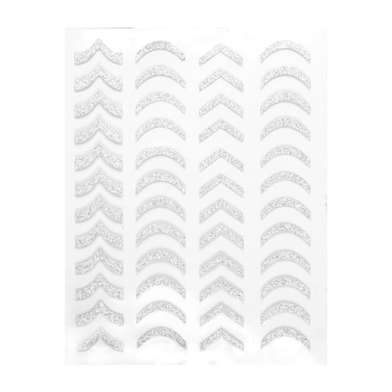 Nail Sticker – Silver Sparkle 4