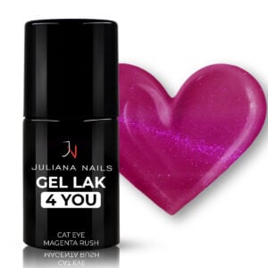 gel lak,uv lak,gel lak brez hema,hema free,kvalitetni gel lak - Juliana Nails - Gel lak Gel Lak 4 YOU – Cat Eye Magenta Rush 6ml