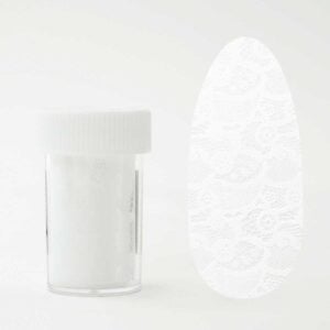 nail art,vse za nail art,nail art dodatki,nalepke za nohte,okraski za nohte - Juliana Nails - Nail art Transfer folija – Lace Couture – Bela