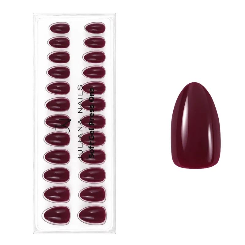 Soft Gel Press Ons – Dark Cherry (Kratke, Mandelj) TP400119 - konice,press on konice,soft gel press ons - TP400119