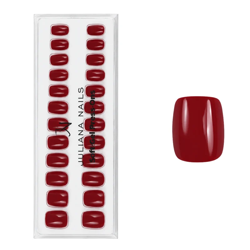 Soft Gel Press Ons – Ruby Red (Kratke, Kvadratne) tp400122 - konice,press on konice,soft gel press ons - TP400122